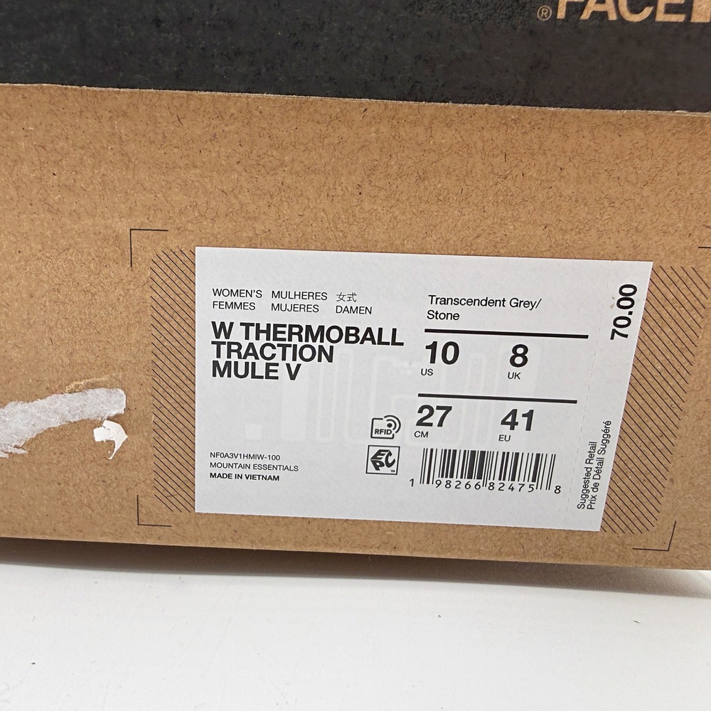 The North Face Thermoball Traction Mule V 'Grey Stone' / Size 10 Women / NEW box - Picture 10 of 10